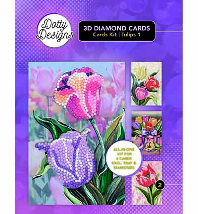 DDDCK002 - Dotty Designs - Diamond 3D Cards Kit 02 Tulips - 