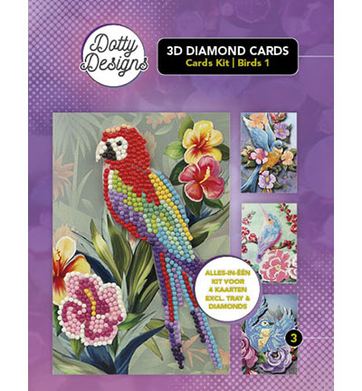 DDDCK003 - Dotty Designs - Diamond 3D Cards Kit 03 Birds - 