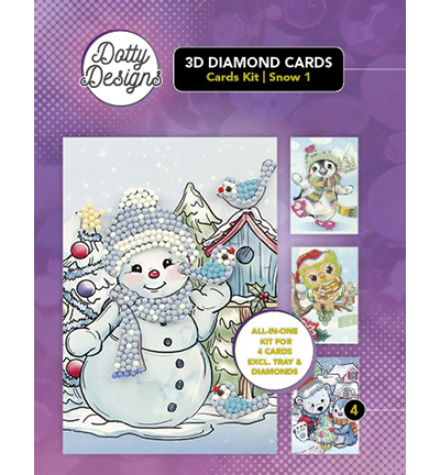 DDDCK004 - Dotty Designs - Diamond 3D Cards Kit 04 Snow - 