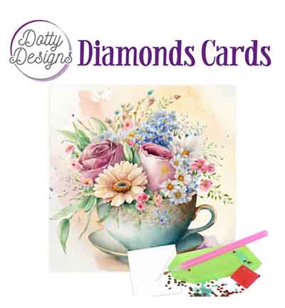 DDDC1191 - Dotty Designs - Diamond Cards, Cup of Blooms 1 - 
