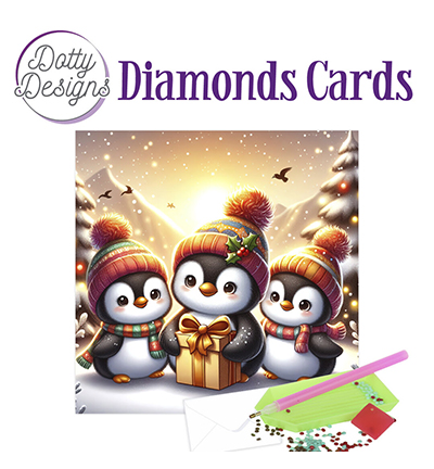 DDDC1208 - Dotty Designs - Diamond Cards,  Penguin 1 - 