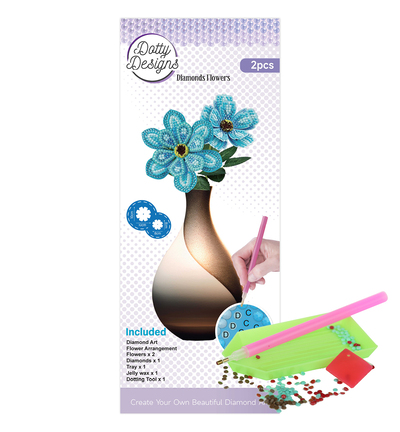 DDDFS1001 - Dotty Designs - Diamonds Flowers - light Blue - 