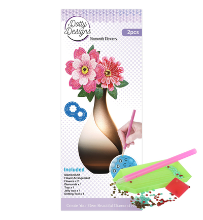 DDDFS1003 - Dotty Designs - Diamonds Flowers - Pink - 