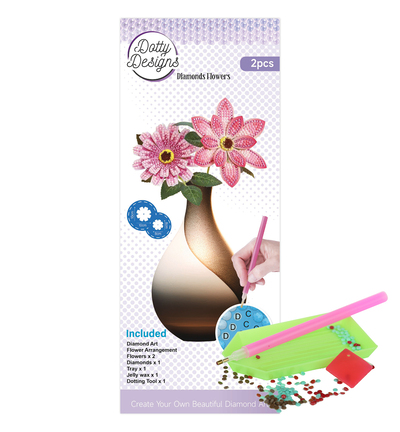 DDDFS1004 - Dotty Designs - Diamonds Flowers - Light Pink - 