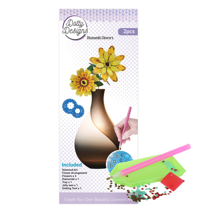 DDDFS1005 - Dotty Designs - Diamonds Flowers - Yellow - 