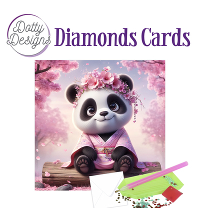 DDDC1213 - Dotty Designs - Diamond Cards - Panda rose - 