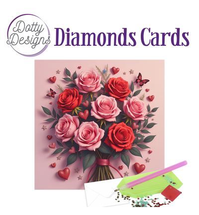 DDDC1224 - Dotty Designs - Diamond Cards - Roses rouges - 
