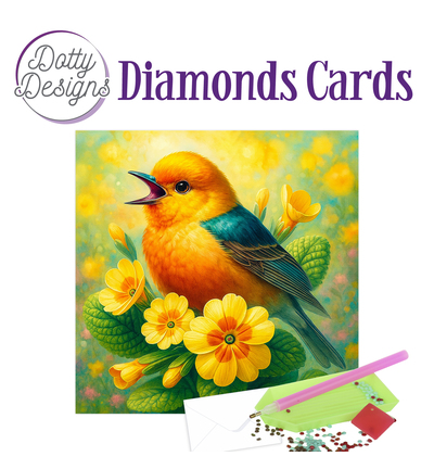 DDDC1219 - Dotty Designs - Diamond Cards - Oiseau jaune - 
