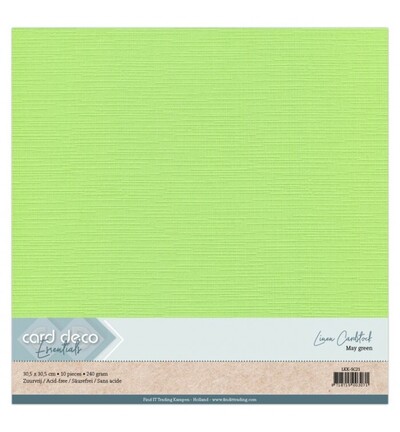 LKK-SC21 - Card Deco - Scrap, Vert mai - 