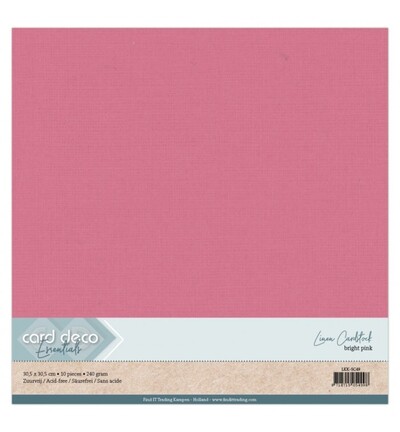 LKK-SC49 - Card Deco - Scrap, Rose vif - 