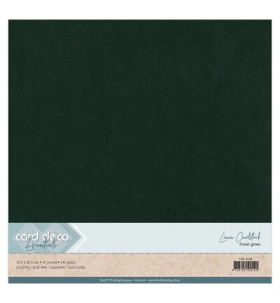 LKK-SC69 - Card Deco - Scrap, Vert forêt - 