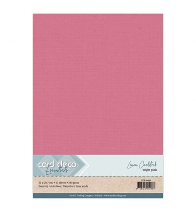 LKK-A449 - Card Deco - Rose vif - 