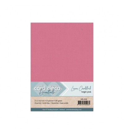 LKK-A549 - Card Deco - Rose vif - 