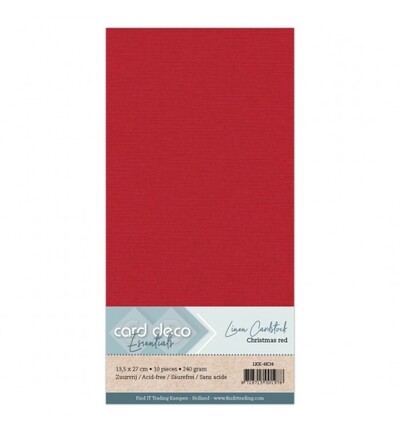 LKK-4K34 - Card Deco - Cardstock, Rouge de Noël - 