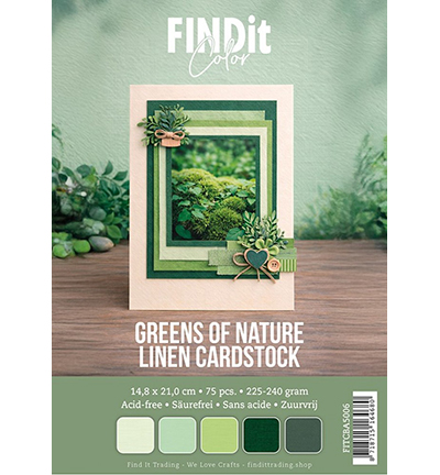 FITCBA5006 - Find It Color - Find It Color pack cardstock lin A5 – Greens of Nature - 
