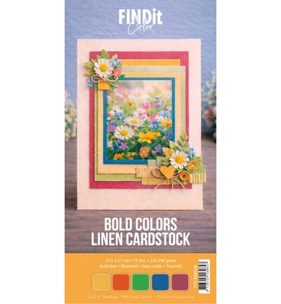 FITCB4k008 - Find It Color - Set de cardstock lin 4K - Couleurs vives - 
