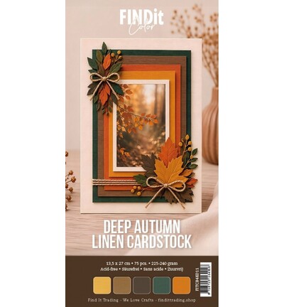 FITCB4k011 - Find It Color - Linen Cardstock Pack 4K - Deep Autumn Pack - 