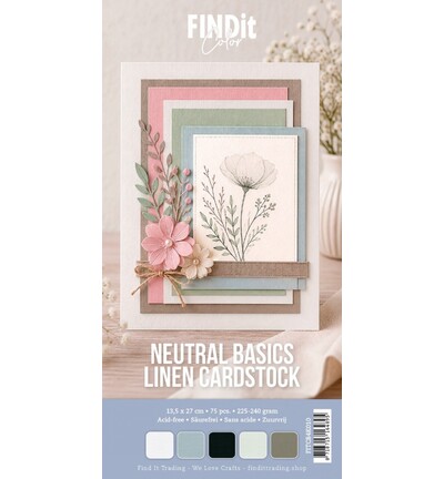 FITCB4k010 - Find It Color - Linen Cardstock Pack 4K - Neutral Basics Pack - 