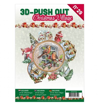 3DPO10029 - Find-it - 3D Push-Out Book 29 – Village de Noël - 