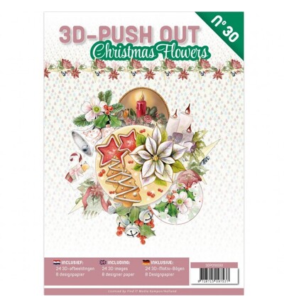 3DPO10030 - Find-it - 3D Push-Out Book 30 – Fleurs de Noël - 