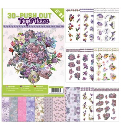 3DPO10033 - Find-it - 3D Push-Out Book 33 – Fleurs violettes - Fleurs 3DPO10033 - Find-it - 3D Push-Out Book 33 – Fleurs violettes - Fleurs