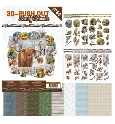 3DPO10050 - Find-it - 3D Push-Out Book 50 – Animaux robustes - 