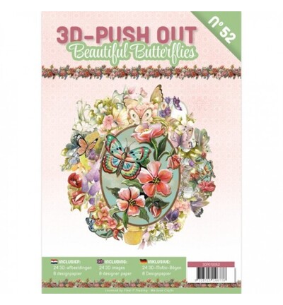 3DPO10052 - Find-it - 3D Push-Out Book 52 – Magnifique papillon - Animaux