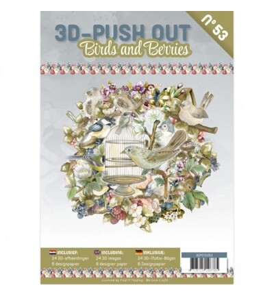 3DPO10053 - Find-it - 3D Push-Out Book 53 – Oiseaux et baies - 