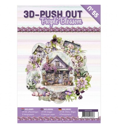 3DPO10055 - Find-it - 3D Push-Out Book 55 – Floraison violette - 