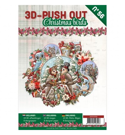3DPO10056 - Find-it - 3D Push-Out Book 56 – Oiseaux de Noël - 
