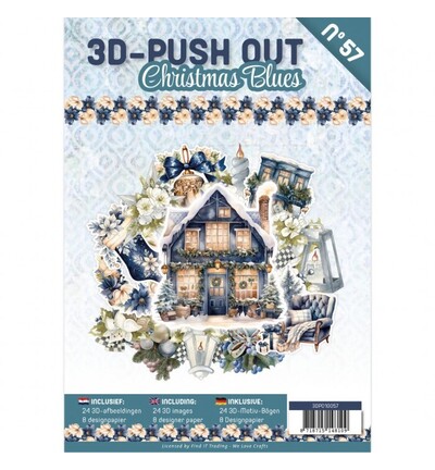 3DPO10057 - Find-it - 3D Push-Out Book 57 – Christmas Blues - 3D-Push Out Christmas