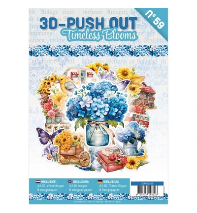 3DPO10059 - Find-it - 3D Push-Out Book 59 – Fleurs intemporelles - 