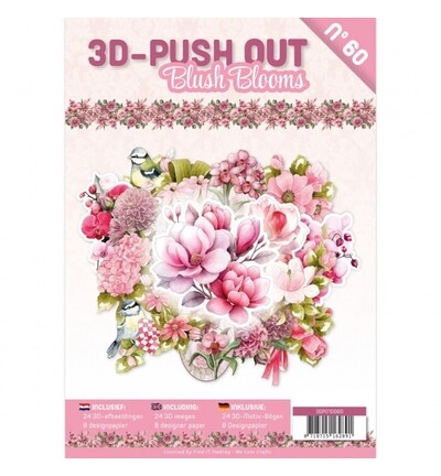 3DPO10060 - Find-it - 3D Push-Out Book 60 – Fleurs rose tendre - 
