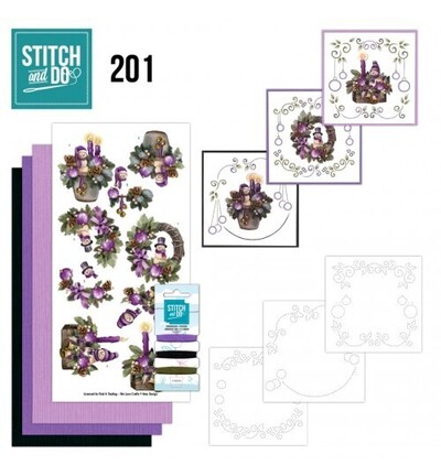 STDO201 - Find-it - Stitch & Do Kit de broderie - Noël mauve - Stitch & Do Kit de broderie STDO201 - Find-it - Stitch & Do Kit de broderie - Noël mauve - Stitch & Do Kit de broderie