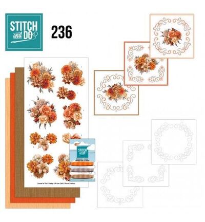 STDO236 - Find-it - Stitch & Do Kit de broderie - Fleurs orange - Stitch & Do Kit de broderie STDO236 - Find-it - Stitch & Do Kit de broderie - Fleurs orange - Stitch & Do Kit de broderie
