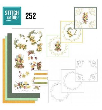 STDO252 - Find-it - Stitch & Do Kit de broderie - Fleurs jaunes - 