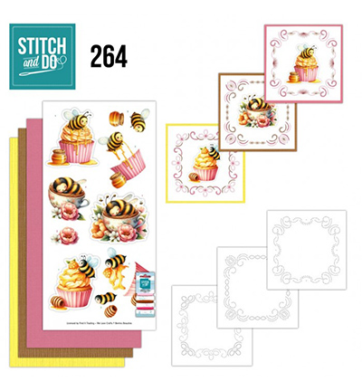 STDO264 - Find-it - Stitch & Do Kit de broderie - Sweet Honey Bees - Stitch &amp; Do Kit de broderie