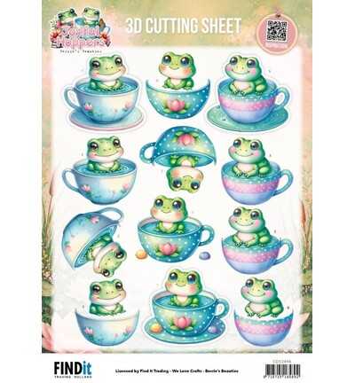 CD12494 - Find-it - Feuille 3D à découper – A Cup Of Frog - Joyful Hoppers