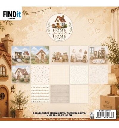 BBPP10054 - Find-it - Set de papiers - Home Sweet Home - Home Sweet Home