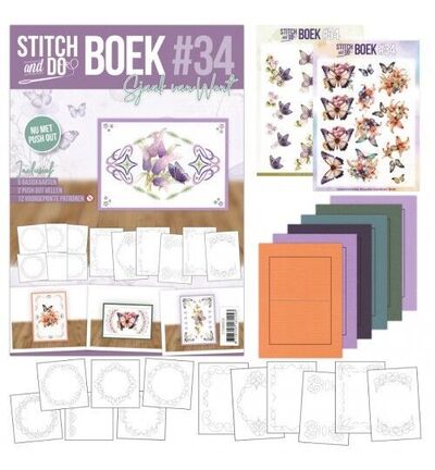 STDOBB034 - Find-it - Stitch & Do Livre A6 - 34 Rêves de papillons - 