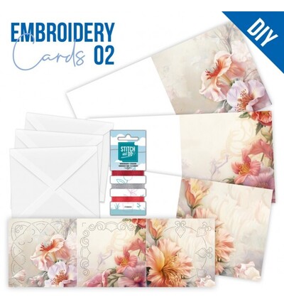 STDOPP002 - Find-it - Stitch & Do Cards 02 - Fleurs rouges - 