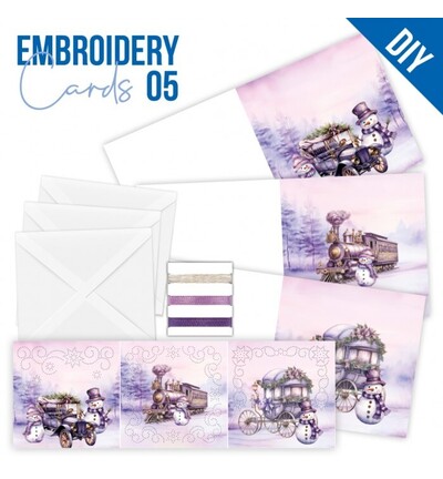 STDOPP005 - Find-it - Stitch & Do Cards 05 - Noël mauve - 