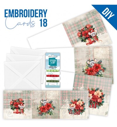 STDOPP018 - Find-it - Stitch & Do Cards 18 - Noël fleuri - 