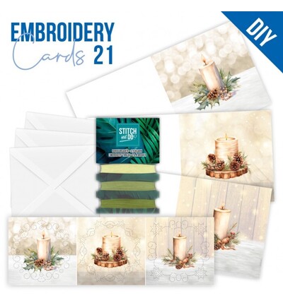 STDOPP021 - Find-it - Stitch & Do Cards 21 - Bougies de Noël - 