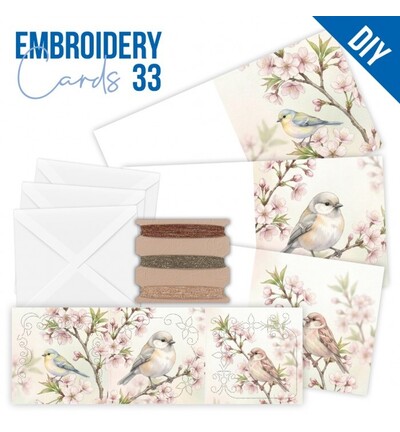 STDOPP033 - Find-it - Stitch & Do Cards 33 - Oiseaux en fleurs - 