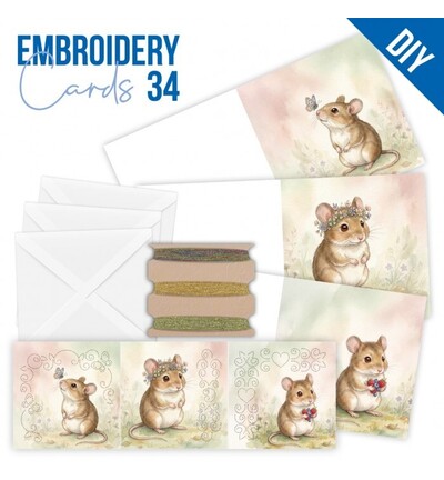STDOPP034 - Find-it - Stitch & Do Cards 34 - Souris adorables - 