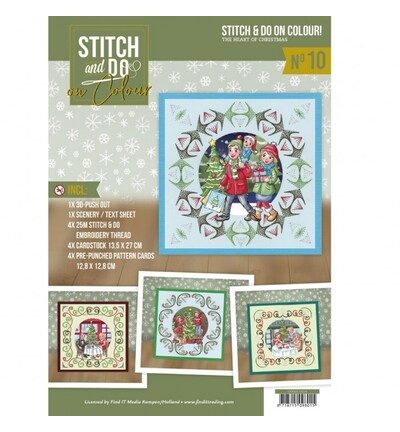 STDOOC10010 - Find-it - Stitch & Do on Colour 10 - Coeur de Noël - 