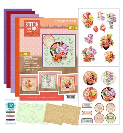STDOOC10016 - Find-it - Stitch & Do on Colour 16 - Fleurs urbaines - 