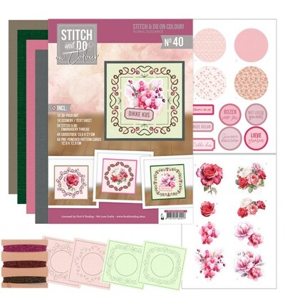 STDOOC10040 - Find-it - Stitch & Do on Colour 40 - Élégance florale - 