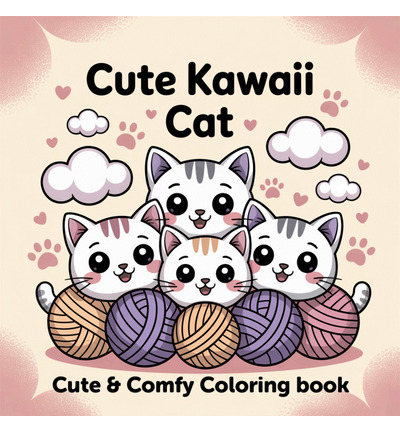 FITCCB10003 - Find-it - Livre de coloriage – Chat kawaii mignon - 